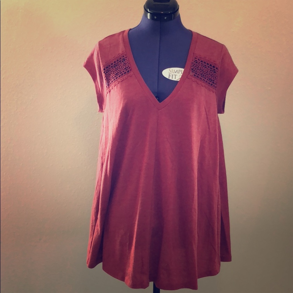 NWOT - Ladies Lg LE3NO Cap Sleeve Top